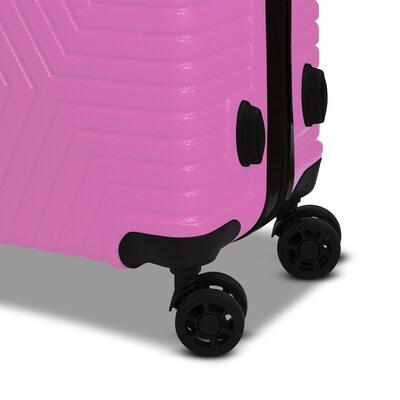 NICCI Lattitude Collection ABS Plastic 3P Set Luggage, Pink (CRL015)