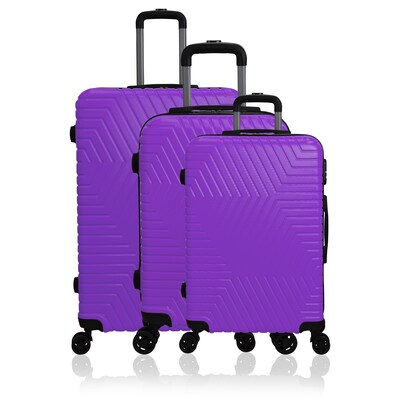 NICCI Lattitude Collection ABS Plastic 3P Set Luggage, Purple (CRL015)