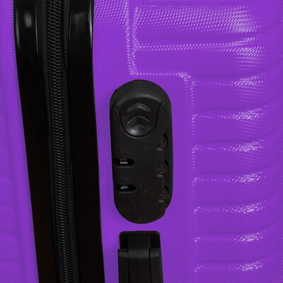 NICCI Lattitude Collection ABS Plastic 3P Set Luggage, Purple (CRL015)