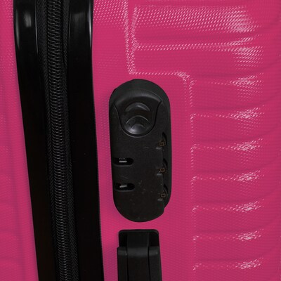 NICCI Lattitude Collection ABS Plastic 3P Set Luggage, Fuchsia (CRL015)
