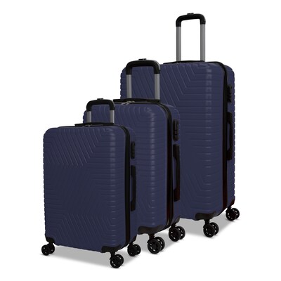 NICCI Lattitude Collection ABS Plastic 3P Set Luggage, Dark Blue (CRL015)
