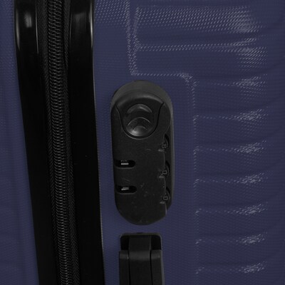 NICCI Lattitude Collection ABS Plastic 3P Set Luggage, Dark Blue (CRL015)