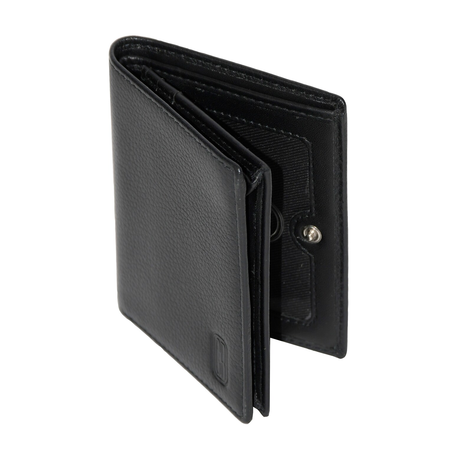 Club Rochelier Winston Collection Leather Men Wallet, Black, 4.25 (CRP396-G1)