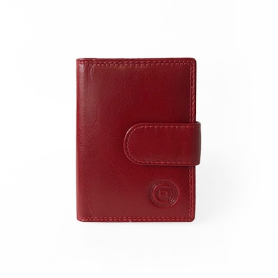 Club Rochelier Traditional Collection Glazed Glove Leather Unisex Wallet, Red, 4.13 (DH4414-2)