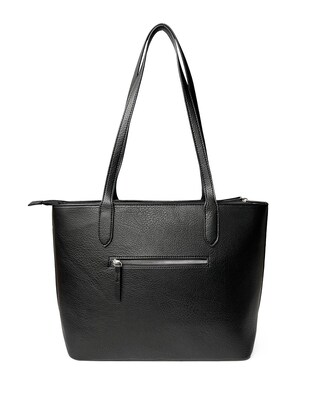 NICCI Handbag Collection P.U. Tote Messenger Bag, Black (NH01)
