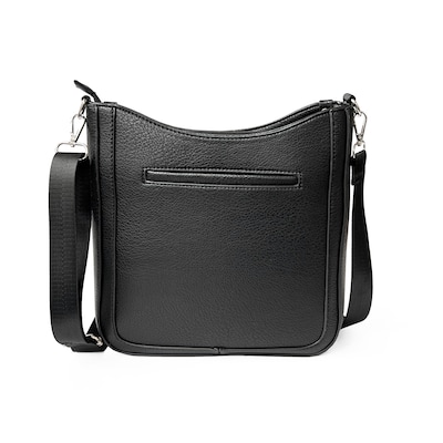 NICCI Handbag Collection P.U. Crossbody Messenger Bag, Black (NH02)