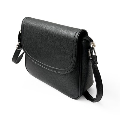 NICCI Handbag Collection P.U. Crossbody Messenger Bag, Black (NH03)