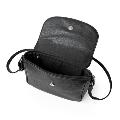 NICCI Handbag Collection P.U. Crossbody Messenger Bag, Black (NH03)