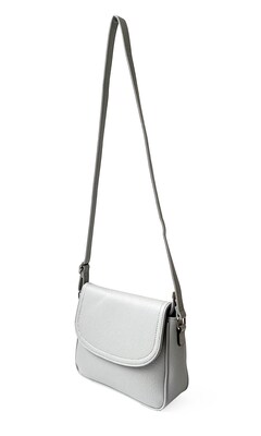 NICCI Handbag Collection P.U. Crossbody Messenger Bag, Light Grey (NH03)