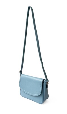 NICCI Handbag Collection P.U. Crossbody Messenger Bag, Powder Blue (NH03)