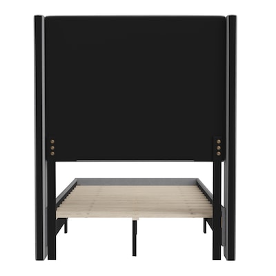 Flash Furniture Quinn Gray Upholstered Platform Bed with Headboard, Twin (YK1077GYT)