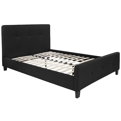 Flash Furniture Tribeca Black Tufted Platform Bed with 10" Pocket Spring Mattress, Full (HGBM1022)