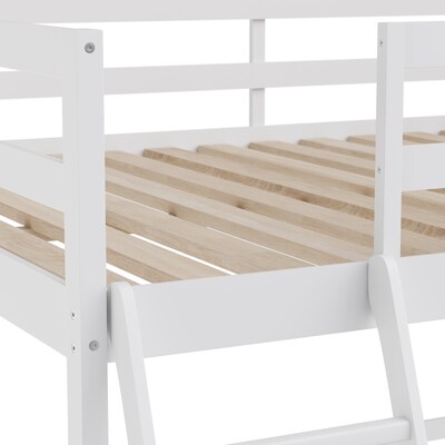 Flash Furniture Riley Loft Bed Frame with Desk, Twin (MHLBD5WHT)