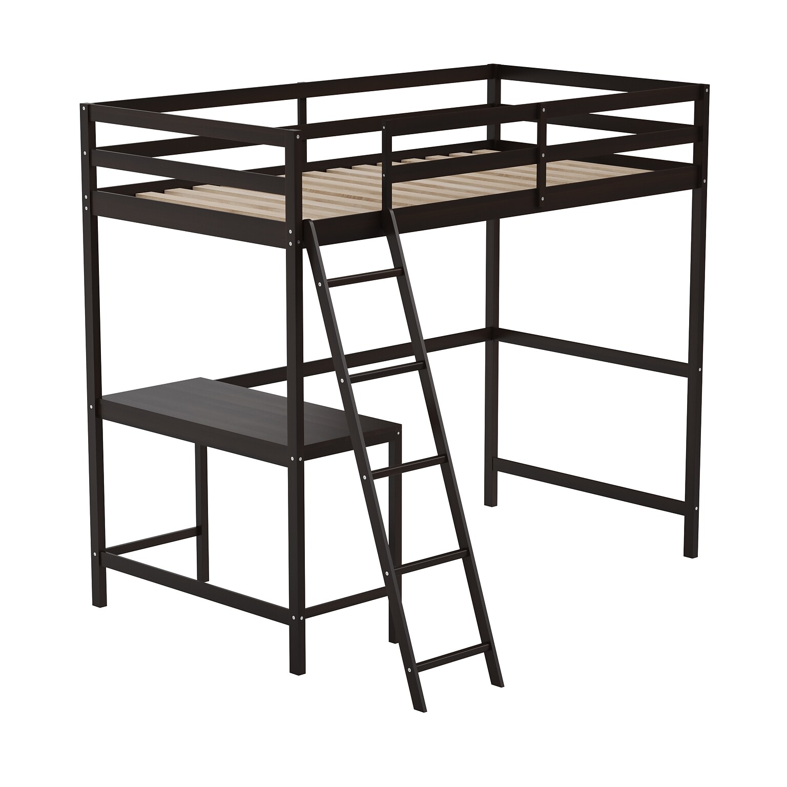 Flash Furniture Riley Loft Bed Frame with Desk, Twin (MHLBD5ESPT)