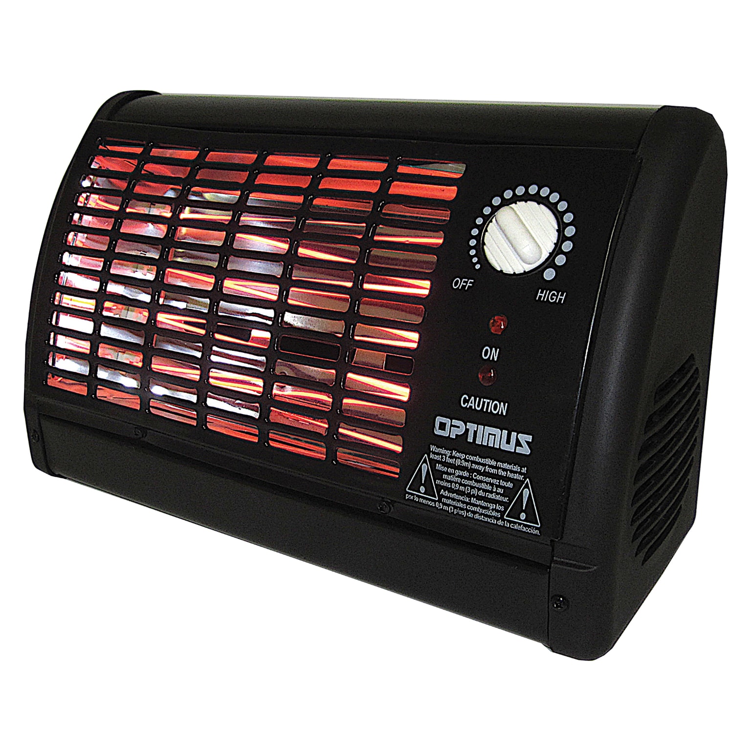 Optimus 1,320-Watt Portable Fan-Forced Radiant Heater with Thermostat, Black (H-2218BK)