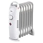 Optimus 700-Watt Mini 7-Fin Portable Oil-Filled Radiator Heater with Thermostat, White (H-6003)