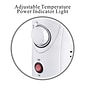 Optimus 700-Watt Mini 7-Fin Portable Oil-Filled Radiator Heater with Thermostat, White (H-6003)