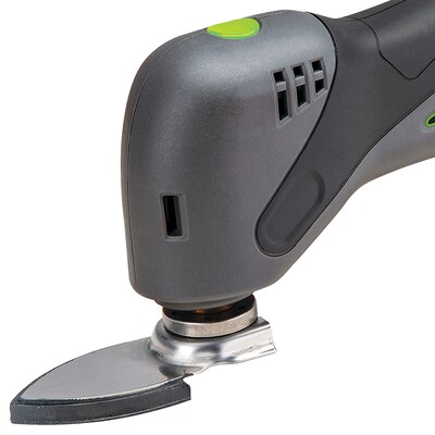 Genesis 8-Volt Li-Ion Cordless Oscillating Tool with Battery Pack, Charger & Sandpaper, Gray (GLMT08B)