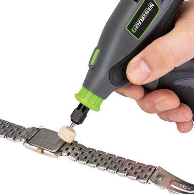 Genesis 8-Volt Li-Ion Rotary Tool with 65-Piece Accessory Set, Gray (GLRT08B-65)