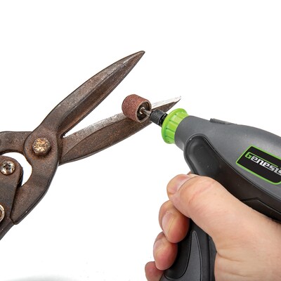 Genesis 8-Volt Li-Ion Rotary Tool with 65-Piece Accessory Set, Gray (GLRT08B-65)