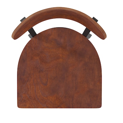 Flash Furniture Wright Transitional Metal Boomerang Back Commercial Barstools, Black/Walnut, 2-Pieces/Pack (2XUDG6V6BWAL)