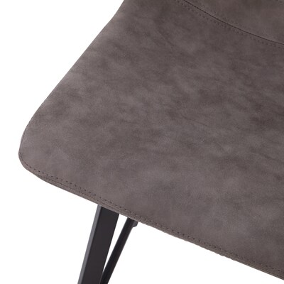 Flash Furniture Caleb Modern Metal and Faux Leather Armless Counter Height Stool, Gray, 2 Pieces (CH21206924GY)