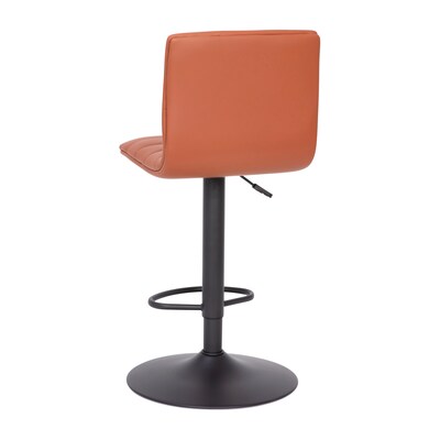 Flash Furniture Vincent Modern Vinyl Swivel Barstool, Cognac (CH920231BRBK)