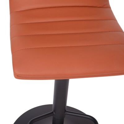 Flash Furniture Vincent Modern Vinyl Swivel Barstool, Cognac (CH920231BRBK)