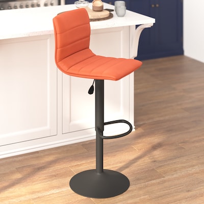 Flash Furniture Vincent Modern Vinyl Swivel Barstool, Cognac (CH920231BRBK)