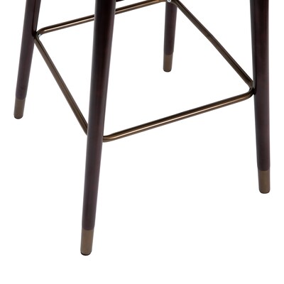 Flash Furniture Margo Modern Faux Leather and Beechwood Barstool, Black (AY192830BK)