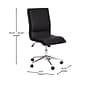 Flash Furniture Madigan Armless LeatherSoft Swivel Mid-Back Task Office Chair, Black (GO21111BK)