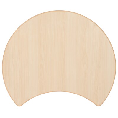 Flash Furniture Emmy Crescent Activity Table Set, Height Adjustable, 25.125" x 35.5", Natural (YU09332CIRTBLNT)