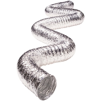 Deflecto Silver Supurr-Flex 5-Ply Aluminum Flex Duct, 4 x 25 (F0425)