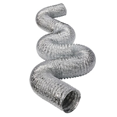 Deflecto Silver Supurr-Flex 5-Ply Aluminum Flex Duct, 4" x 25' (F0425)