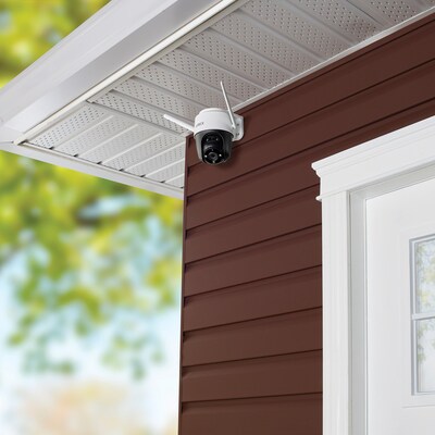 Lorex 2K QHD Outdoor Pan-Tilt Wi-Fi Security Camera, White (LORF461AQDE)