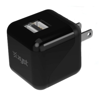 XYST 2.4-Amp Dual USB Wall Charger, Black (XYS-242WCBK)