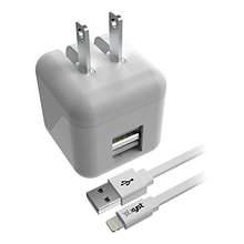 XYST 2.4-Amp Dual USB Wall Charger with 4 Apple Lightning Cable (XYS-LTGWC24)