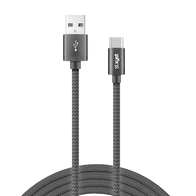 XYST Charge and Sync 10 USB to USB-C Braided Cable, Black (XYS-TC10204B)