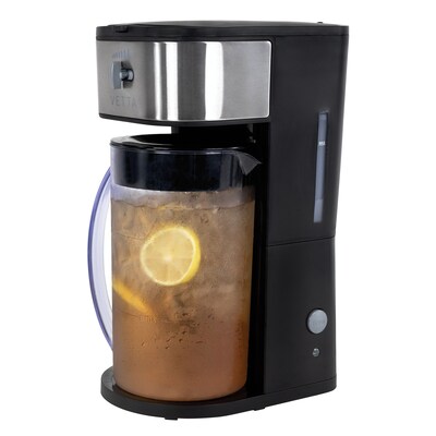 VETTA 10-Cup Iced Tea Maker with Adjustable Strength Selector for Tea and Iced Coffee, Black (VTM-10
