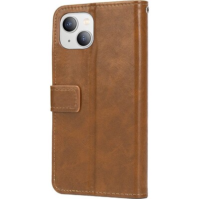 SaharaCase Folio Wallet Case for Apple iPhone 14 Plus, Brown (CP00337)