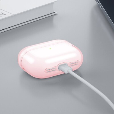 SaharaCase Hybrid Flex Series Case for Apple AirPods Pro 2 (2nd Generation), Transparent Pink