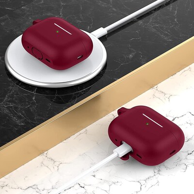 SaharaCase Silicone Case for AirPods Pro 2 (2nd Generation), Burgundy
