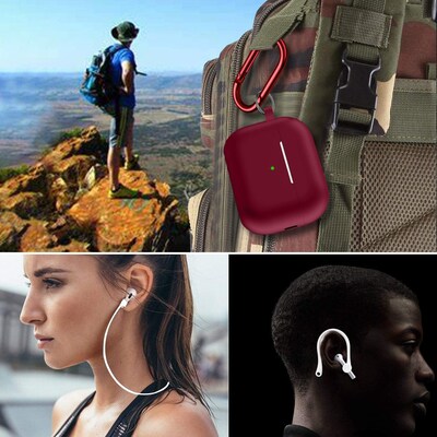 SaharaCase Silicone Case for AirPods Pro 2 (2nd Generation), Burgundy