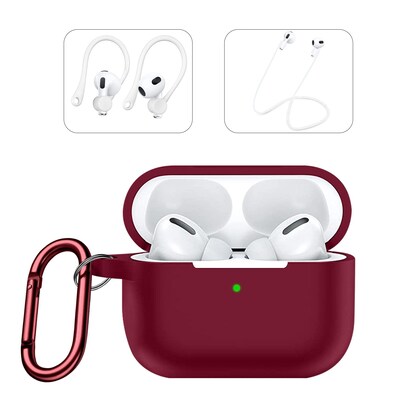 SaharaCase Silicone Case for AirPods Pro 2 (2nd Generation), Burgundy