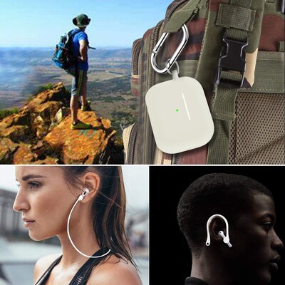 SaharaCase Silicone Case for AirPods Pro 2 (2nd Generation), Glow White