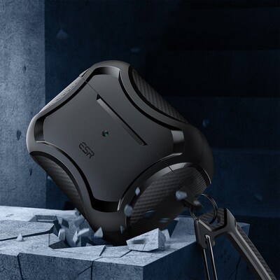 SaharaCase Cyber Armor Case for Apple AirPods Pro 2 (2nd Generation), Black