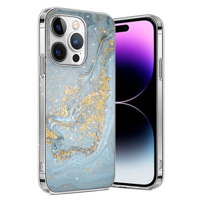 SaharaCase Marble Series Case for Apple iPhone 14 Pro, Blue Marble (CP00353)