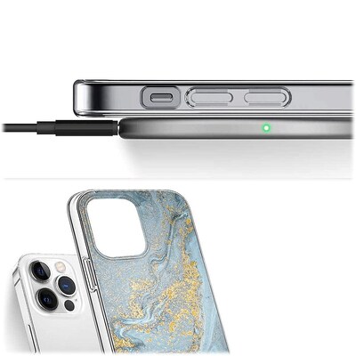 SaharaCase Marble Series Case for Apple iPhone 14 Pro, Blue Marble (CP00353)