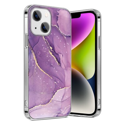 SaharaCase Marble Series Case for Apple iPhone 14 Plus, Purple Marble (CP00334)
