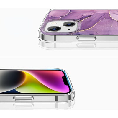SaharaCase Marble Series Case for Apple iPhone 14 Plus, Purple Marble (CP00334)
